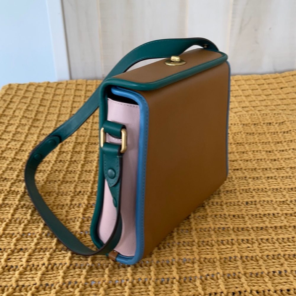 Coach colorblock turnlock shoulder bag